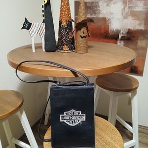 Harley-Davidson Black Leather Wristlet Bag